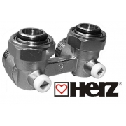 Узел подключения Герц-3000 угловой G3/4 для радиаторов Rifar Monolit, Base Ventil