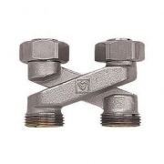 Узел Герц-3000 перекрестие 3/4 для нижнего подключения радиатора, евроконус