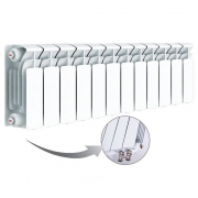 Биметаллический радиатор Rifar Base Ventil 200, 12 секций, с нижним левым подключением