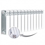 Биметаллический радиатор Rifar Base Ventil 350, 12 секций, с нижним левым подключением
