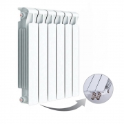 Биметаллический радиатор Rifar Monolit Ventil 500, 6 секций, с нижним левым подключением