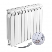 Биметаллический радиатор Rifar Monolit Ventil 500, 10 секций, с нижним правым подключением