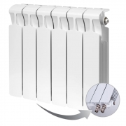 Биметаллический радиатор Rifar Monolit Ventil 350, 6 секций, с нижним правым подключением
