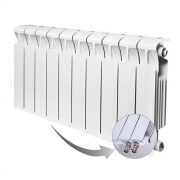 Биметаллический радиатор Rifar Monolit Ventil 350, 10 секций, с нижним правым подключением