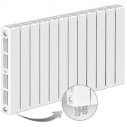 Биметаллический радиатор Rifar Supremo Ventil 500, 12 секций, с нижним подключением