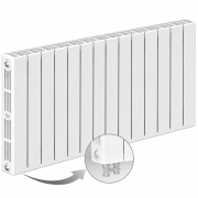Биметаллический радиатор Rifar Supremo Ventil 500, 14 секций, с нижним подключением