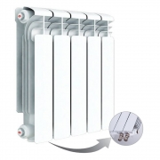 Алюминиевый радиатор Rifar Alum Ventil 350, 5 секций, с нижним левым подключением