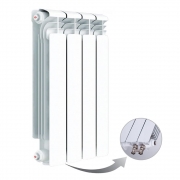 Алюминиевый радиатор Rifar Alum Ventil 500, 4 секции, с нижним левым подключением