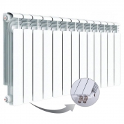 Алюминиевый радиатор Rifar Alum Ventil 500, 13 секций, с нижним правым подключением