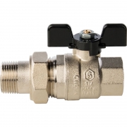 Кран шаровой STOUT с накидной гайкой (бабочка) 1/2 (SVB-0007-000015)