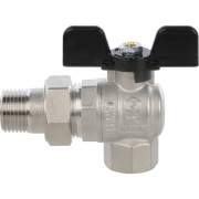 Кран шаровой STOUT с накидной гайкой (бабочка) угловой 3/4" (SVB-0008-000020)
